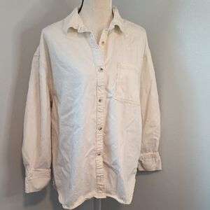 Old Navy Boyfriend Button-down Jean Tunic / Large